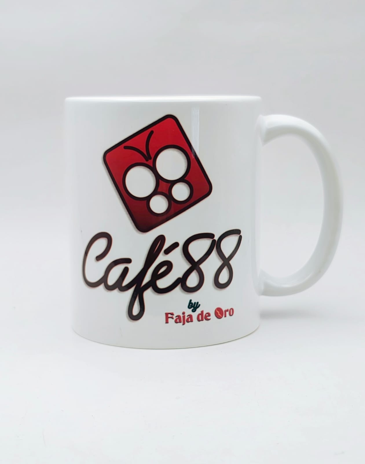 Taza Café 88 De Cerámica Color Blanco 325ml (11 Oz)